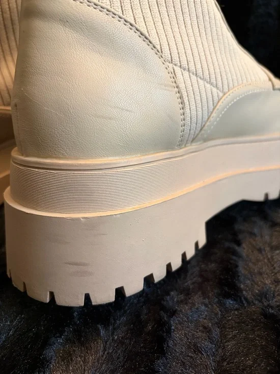 ASOS Public Desire Cream Combat Boots - Picture 5 of 16